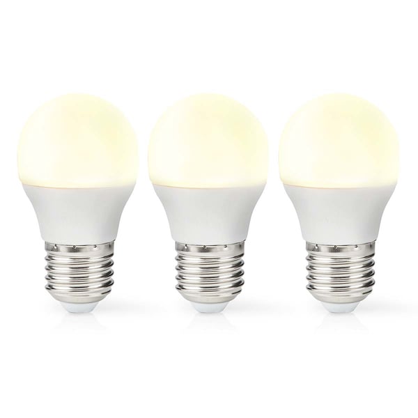 Nedis LBE27G452P3 LED-lamppu Lämmin valkoinen 2700 K 4,9 W E27 F