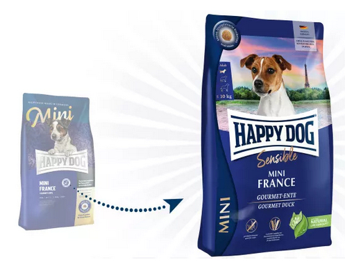 Pikkukuva 3 / 3: Happy Dog Sensible Mini France 4 kg Aikuinen Ankka