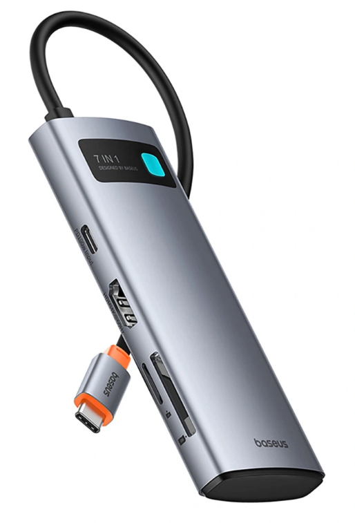 Baseus USB Type-C 5000 Mbit/s Grå
