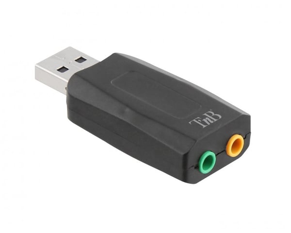 T'nB ADAUSB51 kaapelin sukupuolenvaihtaja USB-A 2 x 3.5mm Musta