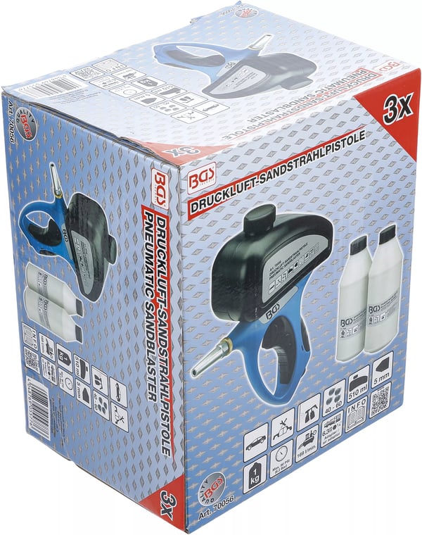 BGS technic Pneumatic Sandblaster incl. Accessories