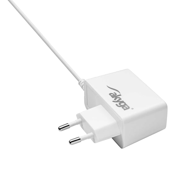 Akyga AK-PD-04 virta-adapteri ja vaihtosuuntaaja Sisätila 3,3 W Valkoinen