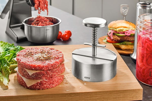 Miniatyrbild 5 av 6: GEFU 15415 hamburgerpress Rostfritt stål