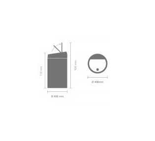 Pikkukuva 3 / 4: Brabantia Touch Bin 60 L Pyöreä Ruostumaton teräs