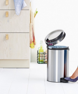 Miniatyrbillede 10 af 12: Brabantia 112041 skraldespand 12 L Rund Rustfrit stål