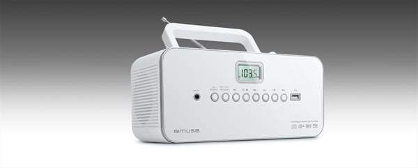 Muse M-28RDW bærbar stereosystem Digital 3 W FM, MW Hvid MP3-afspilning