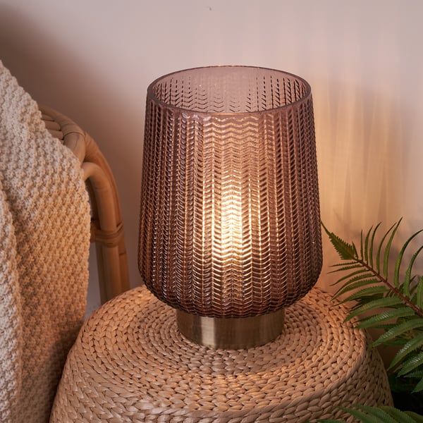 Pauleen Fabcy Glamour bordlampe E27 Messing, Brun