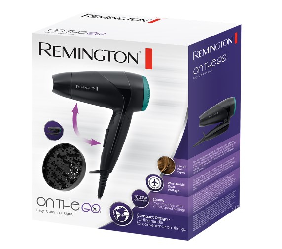 Miniatyrbillede 3 af 3: Remington D1500 hårtørrer 2000 W Sort, Grøn