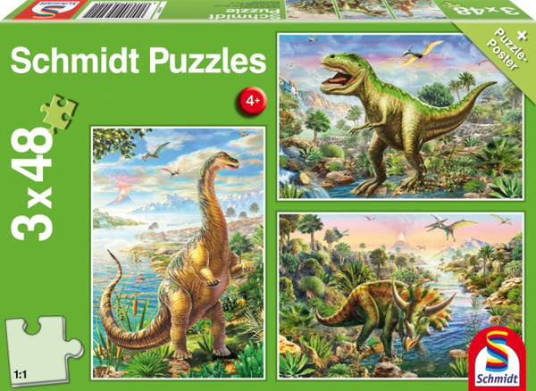 Pikkukuva 1 / 4: Schmidt Spiele 56202 palapeli Kuviopalapeli 48 kpl Dinosaurukset