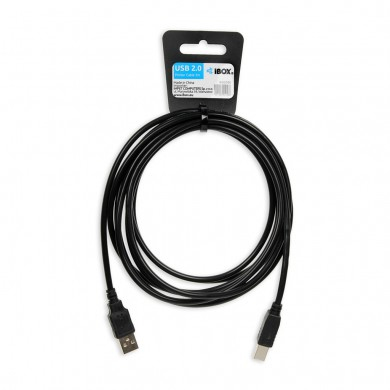 Miniatyrbillede 2 af 2: iBox IKU2D USB-kabel USB 2.0 3 m USB A USB B Sort