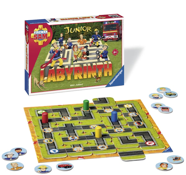 Miniatyrbillede 2 af 2: Ravensburger Fireman Sam Junior Labyrinth Brætspil Løb