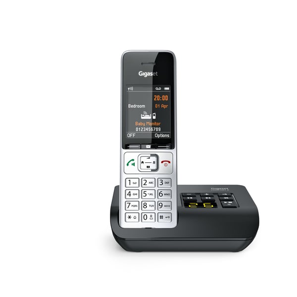 Miniatyrbillede 15 af 18: Gigaset COMFORT 500A Analog/DECT-telefon Nummervisning Sort, Sølv