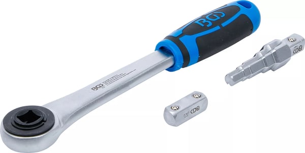 BGS technic Push-through Ratchet with Adaptor and Step Wrench