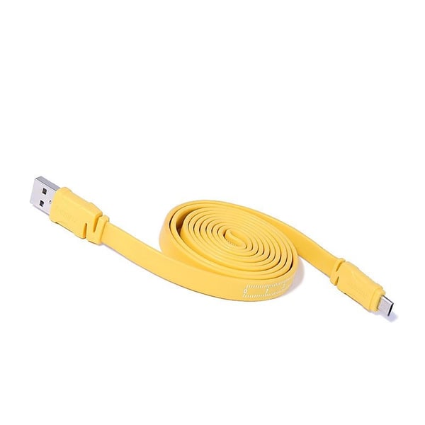 Remax Data Cable Ruler Micro-USB USB-kabel 1,2 m USB A Micro-USB B 0,48 Gbit/sek. Gul