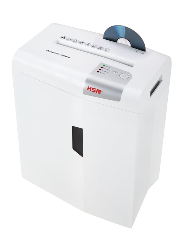 HSM X6pro paperisilppuri Silpuksi leikkaava 58 dB 22 cm Hopea, Valkoinen