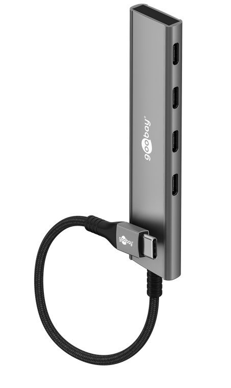 Goobay 76564 gränssnittshubbar USB Type-C 5000 Mbit/s Grå Goobay 76564 gränssnittshubbar USB Type-C 5000 Mbit/s Grå