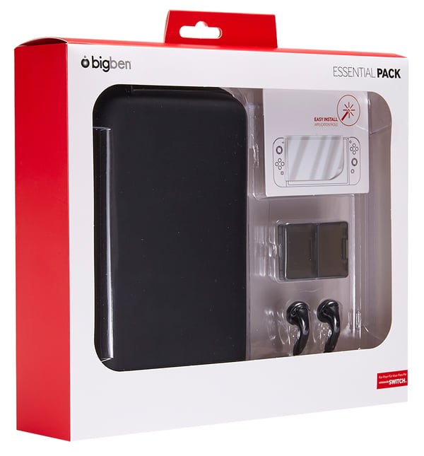 Miniatyrbild 4 av 8: Bigben Interactive SWITCHPACK1 väskor för bärbara spelkonsoller Överdrag Nintendo Svart