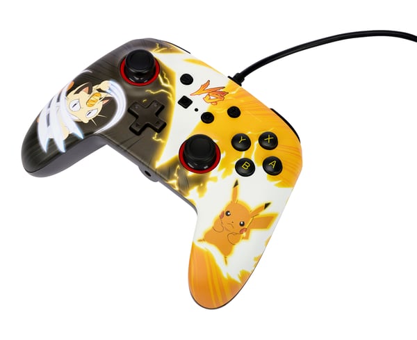 PowerA förbättrad trådbunden handkontroll för Nintendo Switch - Pokémon: Pikachu vs. Meowth