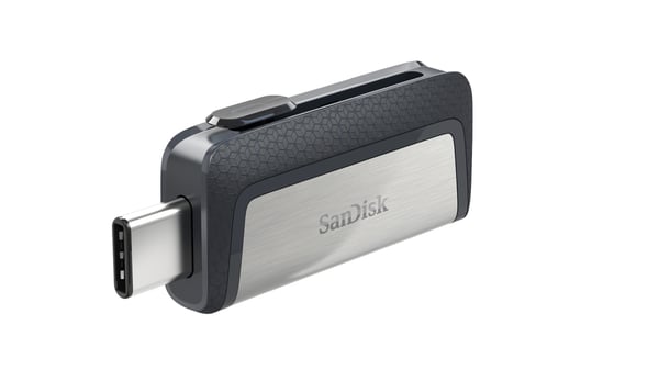 SanDisk Ultra Dual Drive USB Type-C USB-sticka 128 GB USB Type-A / USB Type-C 3.2 Gen 1 (3.1 Gen 1) Svart, Silver