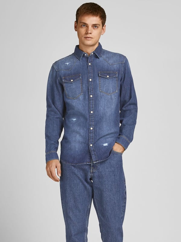 Miniatyrbillede 1 af 7: Jack & Jones 12188543 Skjorte Bomuld