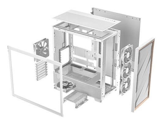 Miniatyrbillede 3 af 22: Antec Geh Antec Flux White Midi Tower hvid detail - Midi/Minitower - ATX