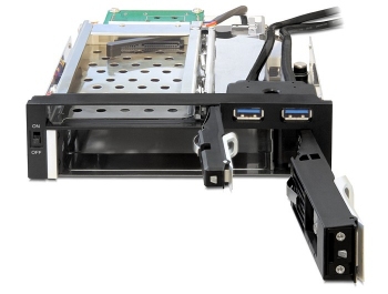 DeLOCK 47209 drive bay panel 13,3 cm (5.25") I/O panel med porte Sort