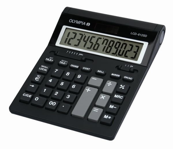 Olympia LCD 612 SD regnemaskine Desktop Basis Sort
