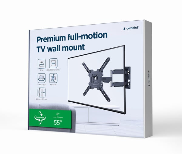 Gembird WM-55ST-01 TV-kiinnike 139,7 cm (55") Terästä