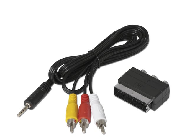 TechniSat 0000/3649 videokaapeli-adapteri RCA 3 x RCA Musta