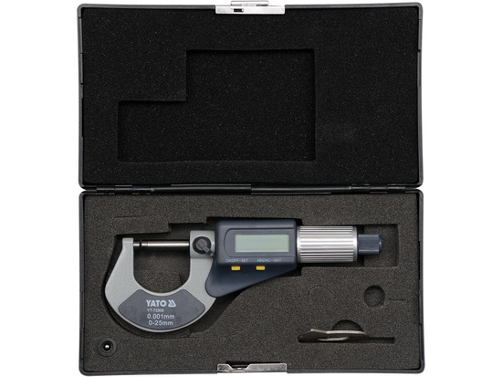 Yato YT-72305 mikrometri 2,5 cm Digitaalinen ulkomikrometri