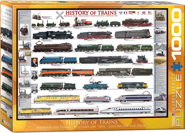 Eurographics History of Trains 1000pcs Puslespil 1000 stk Køretøjer