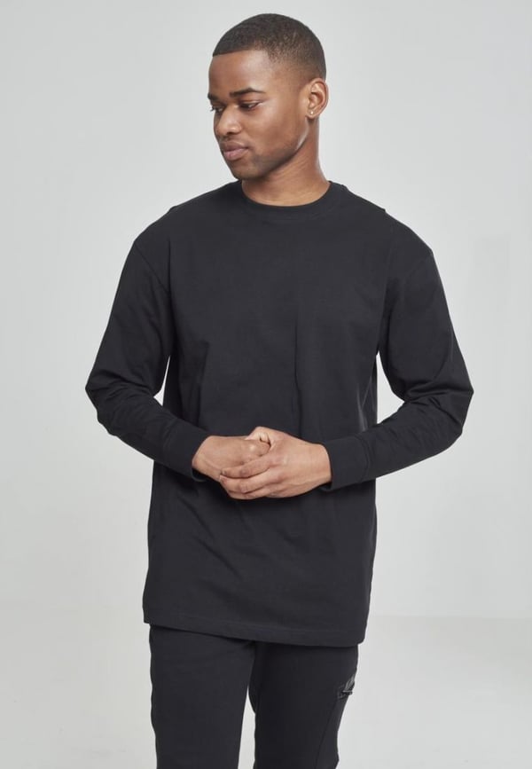 Urban Classics Tall Tee L/S T-tröja Rund halsringning Långärmad Bomull, Viskos