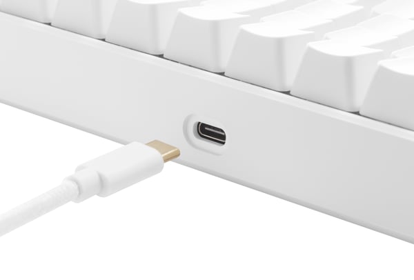 Pikkukuva 5 / 6: Deltaco Gaming GAM-100-W-DE näppäimistö Pelaaminen USB + RF Wireless + Bluetooth QWERTZ Saksa Valkoinen