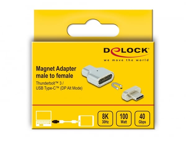 Miniatyrbild 3 av 4: DeLOCK 66433 kabelomvandlare (hane/hona) Thunderbolt 3/ USB C Silver