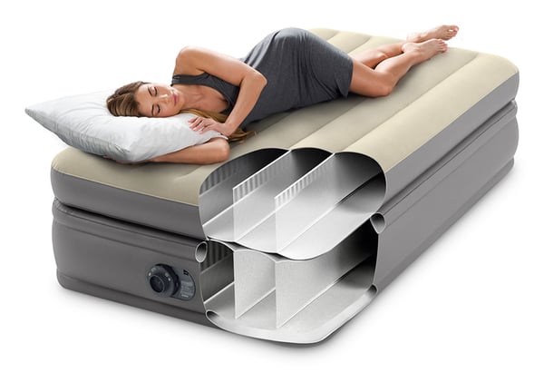 Intex DuraBeam Prime Comfort Elevated Enkelmadras Grå