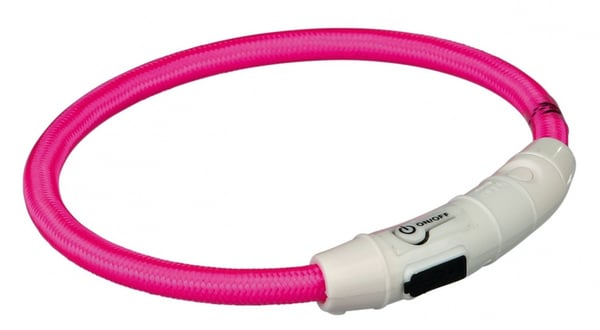 TRIXIE 12708 hunde- og kattehalsbånd Lyserød Nylon, Termoplastisk polyurethan (TPU) L-XL Hund