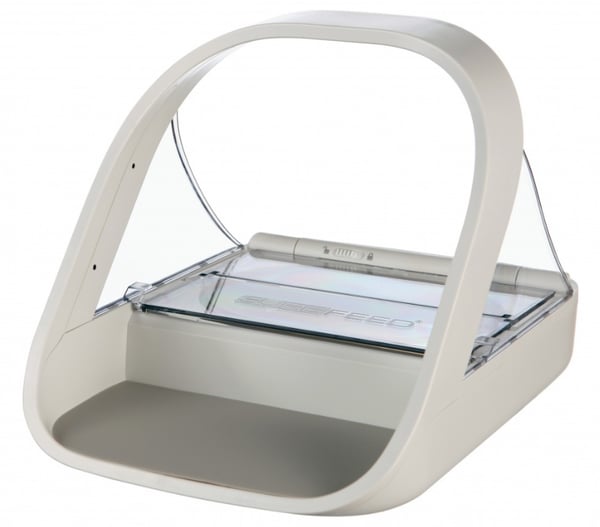 Miniatyrbillede 3 af 3: SureFlap MPF001 vandskål og foderautomat til hund og kat Plast Hvid Automatisk foderautomat til kæledyr