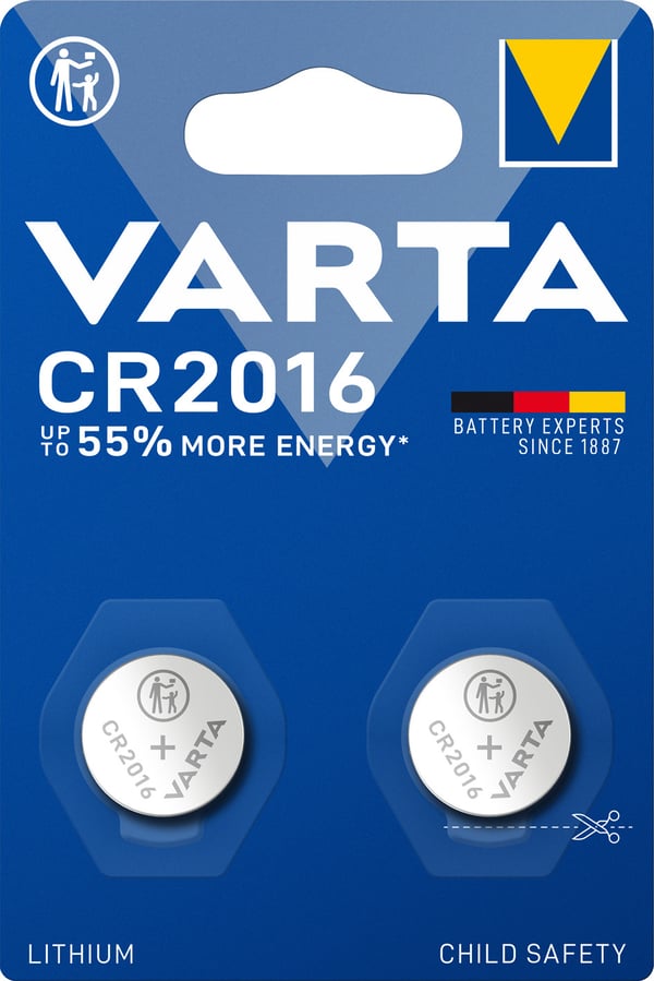 Miniatyrbild 1 av 6: Varta 06016 Engångsbatteri CR2016 Litium