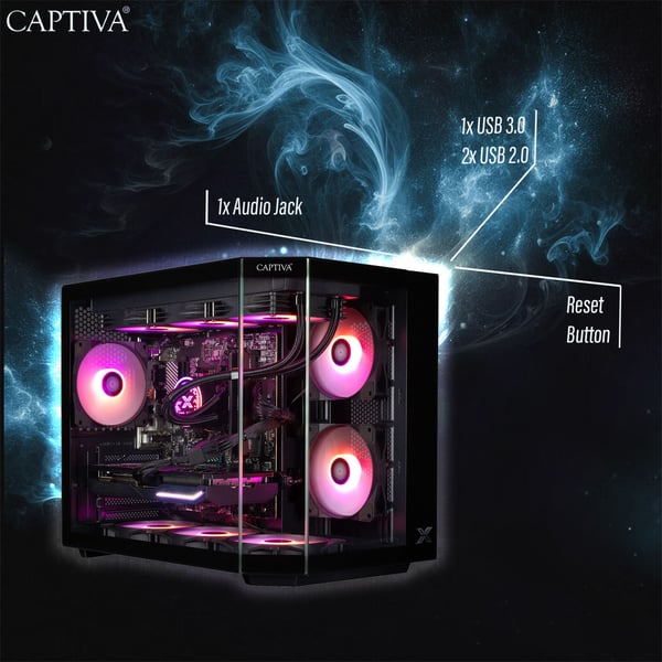CAPTIVA 92593 PC/arbejdsstation AMD Ryzen™ 5 7500F 32 GB DDR5-SDRAM 1 TB SSD NVIDIA GeForce RTX 5060 Ti Windows 11 Home Sort