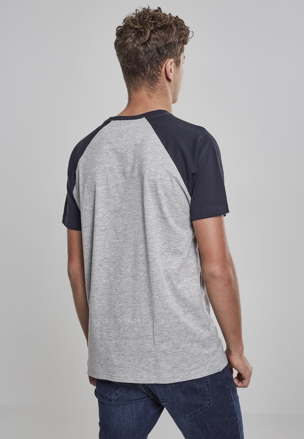 Urban Classics Raglan Contrast Tee T-shirt Crew neck Kort ærme Bomuld, Jersey