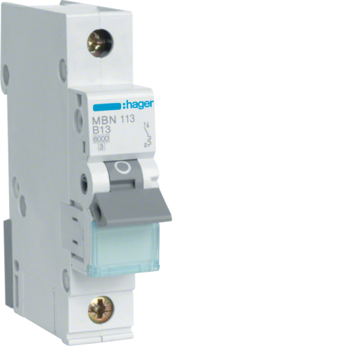Hager LS-KATKAISIJA 1P 13A-B 6KA 1PLE / HAGER MBN113