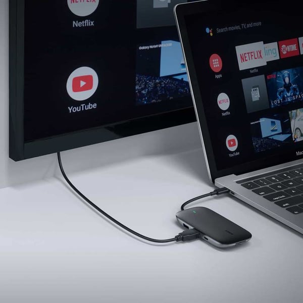 Pikkukuva 3 / 8: AUKEY CB-C71 kannettavien tietokoneiden telakka ja porttitoistin Musta