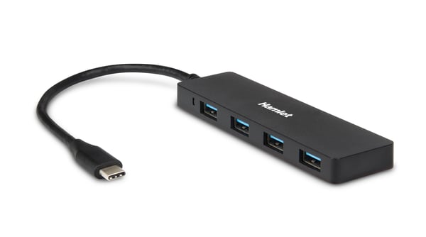 Miniatyrbild 1 av 2: Hamlet XHUB4031TC gränssnittshubbar USB 3.2 Gen 2 (3.1 Gen 2) Type-C 5000 Mbit/s Svart