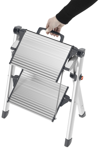 Miniatyrbild 2 av 3: Hailo MK80 ComfortLine Hopfällbar stege Aluminium