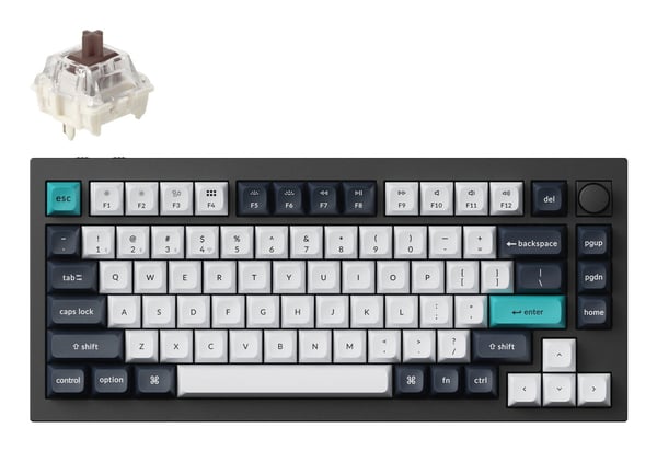 Keychron Q1 Max tastatur Universel USB + RF Wireless + Bluetooth QWERTY Nordisk Sort