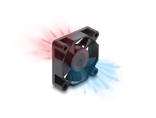 Miniatyrbild 2 av 3: DeLOCK 67616 kylsystem för dator Datorväska Fan 3,5 cm Svart 1 styck