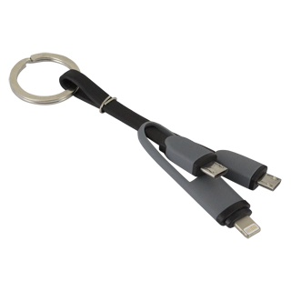 Miniatyrbillede 1 af 3: Atlantis Land P019-RC-MLMM USB-kabel Micro-USB B Micro-USB B/Lightning Sort, Grå