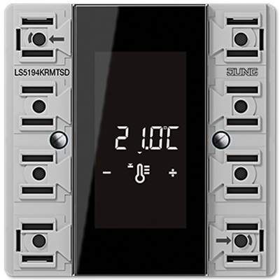 JUNG LS 5194 KRM TS D termostaatti Musta, Harmaa