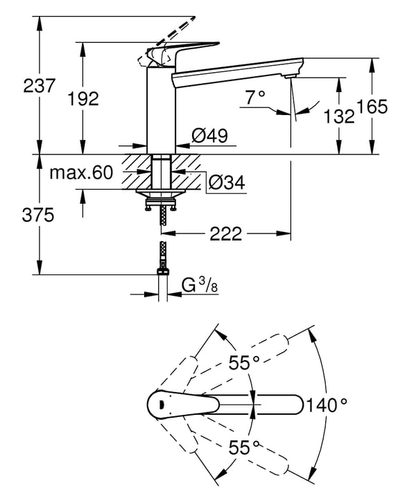 GROHE Start Curve Krom