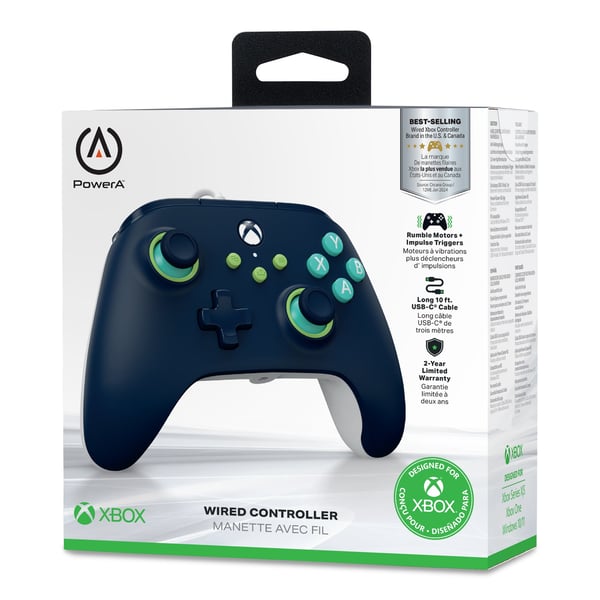 Miniatyrbillede 9 af 10: PowerA XBGP0380-01 spil-controller Blå USB Gamepad Analog/digital PC, Xbox Series S, Xbox Series X